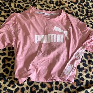 Pink puma top crop